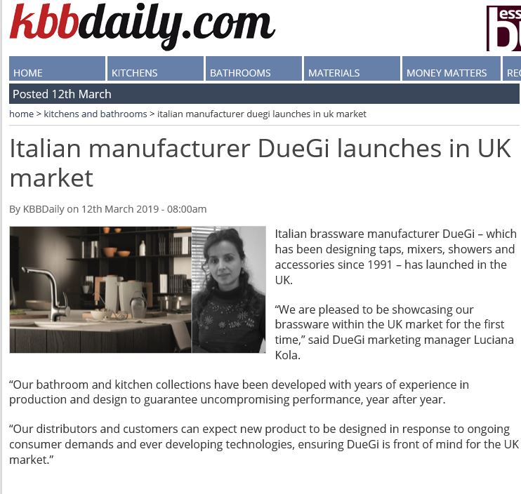 kitchen and bathroom tap manufacturer